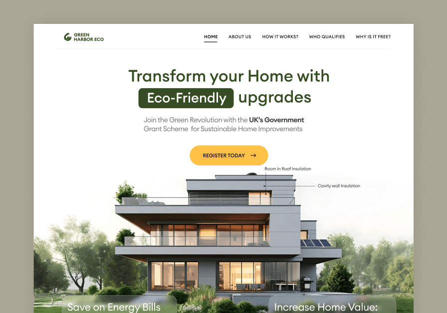 Eco-friendly home website