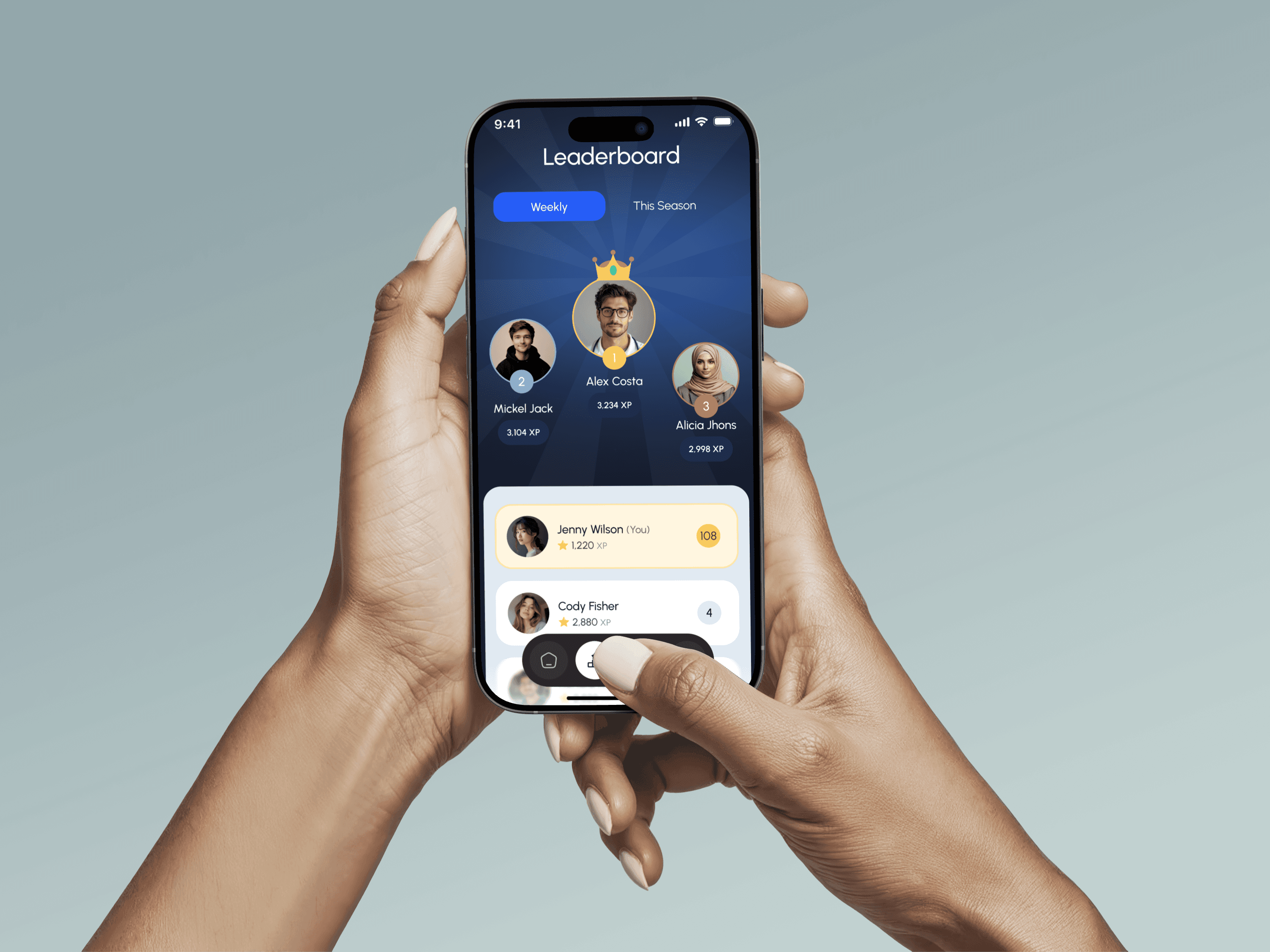 Mobile app — phone in hand